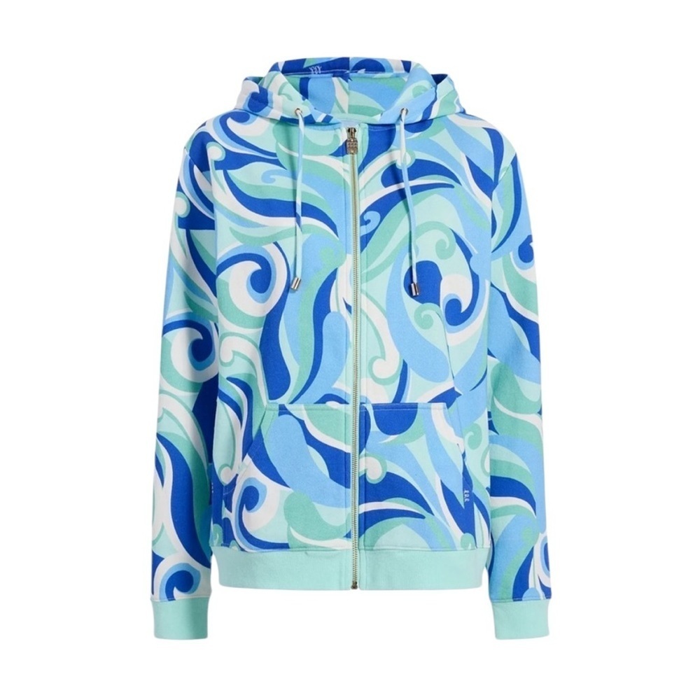 Hill House The Allie Zip-Up Ocean Kaleidoscope Hoodie Jacket NWT - Picture 3 of 14